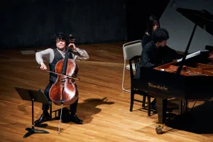 チェロ・ソナタでは、上野（チェロ）と北村（ピアノ）が終始シリアスで攻撃的な音楽を展開した（Ｃ）平舘平/東京・春・音楽祭2024
