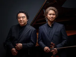 2月に続くベートーヴェン ヴァイオリン・ソナタ全曲演奏会のツィクルス2回目を間近に控える三浦と清水　(C) Yuji Hori