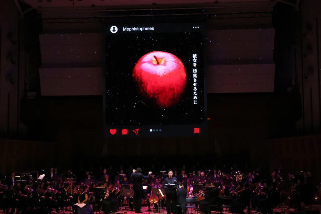 主人公たちを破滅させる黒幕、メフィストフェレスを演じた北川　写真提供：公益財団法人東京二期会　撮影：堀衛