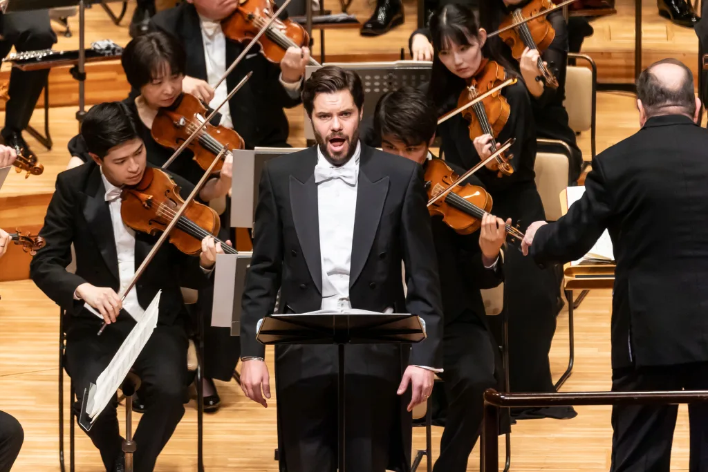 ゲロンティアスを歌ったトーマス・アトキンス　©読売日本交響楽団 撮影＝藤本崇