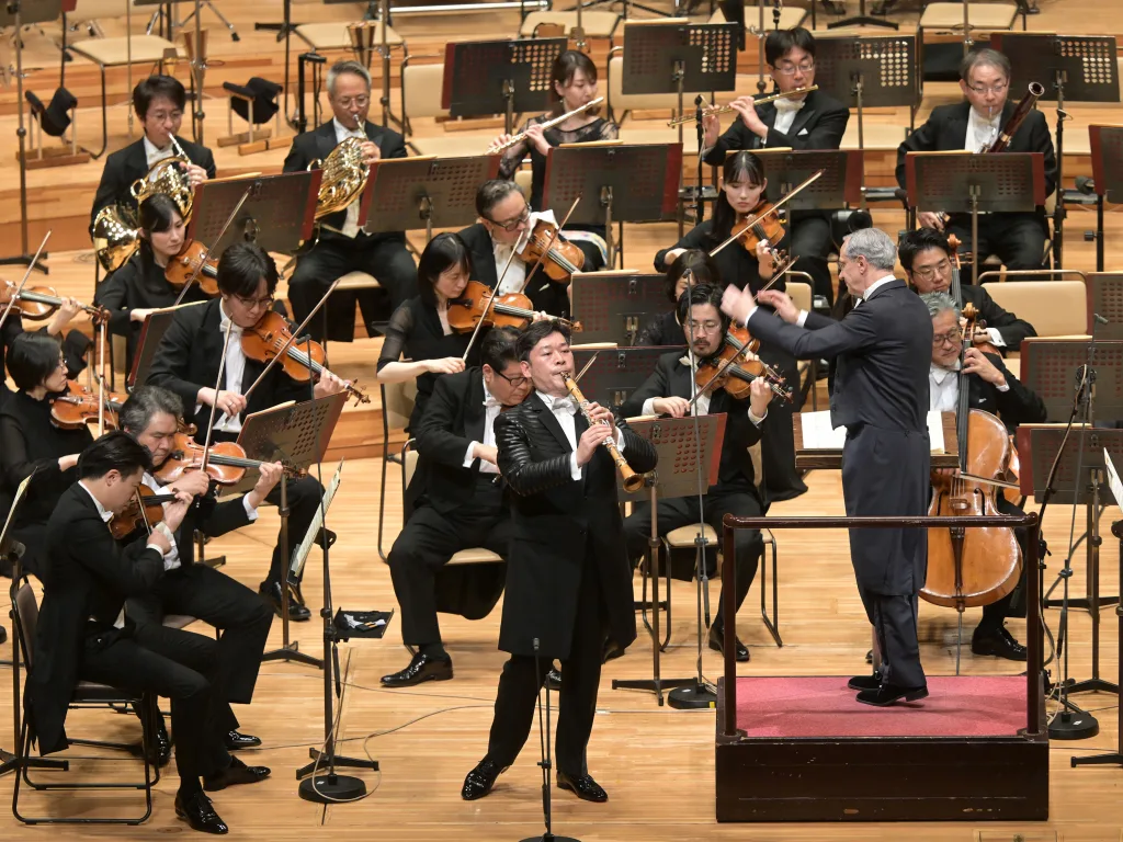モーツァルトのクラリネット協奏曲で独奏を務めたN響クラリネット首席奏者、松本健司　写真提供：NHK交響楽団
